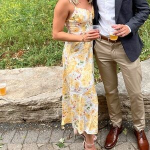 Yellow flower wedding dress size small